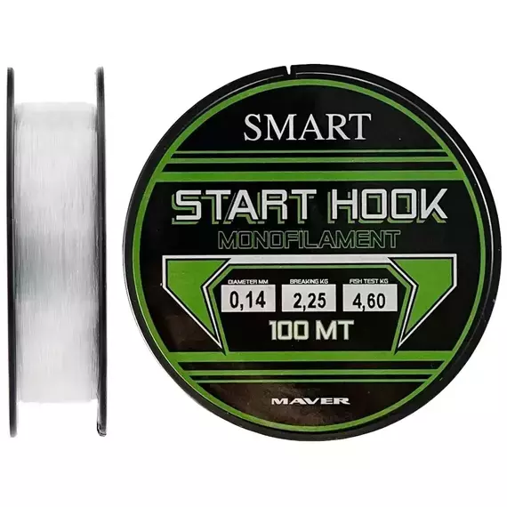 Волосінь Smart Start Hook 100m 0.12mm 1.4kg, Диаметр: 0.12mm, Размотка: 100m, фото 